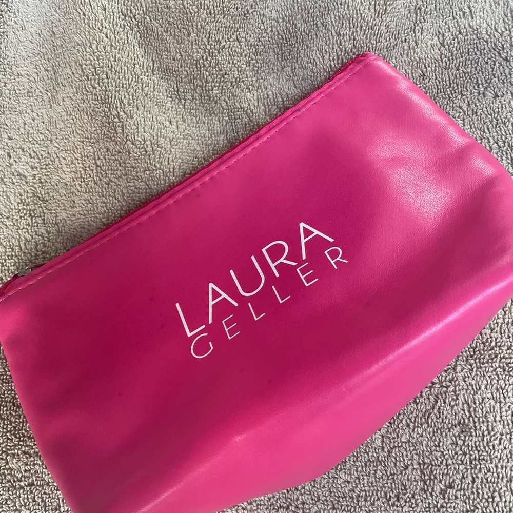 Laura Geller Pink Cosmetic Bag Smooth Finish